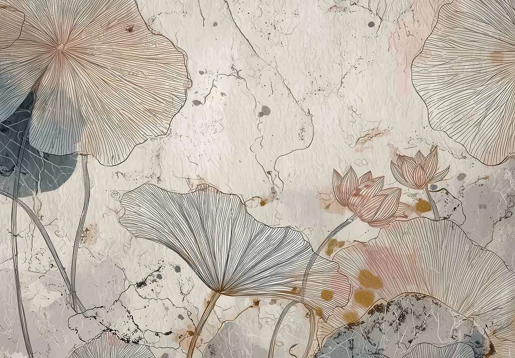 Posztertapéta vizililiom mintával 368x254 vlies