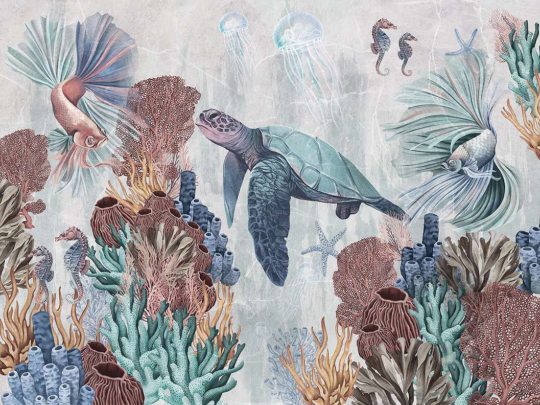 Prémium fotótapéta tengeri élővilág mintával mosható vinyl