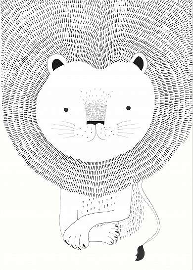 Rajzolt oroszlán fotótapéta