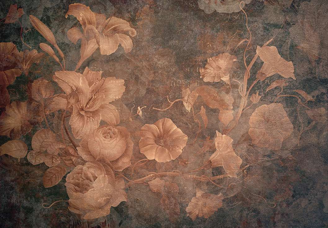 Romantikus óriás virágos mintás vlies fotótapéta 368x254 vlies