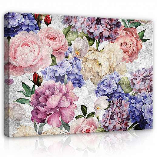 Romantikus rózsa mintás vászonkép 100x70