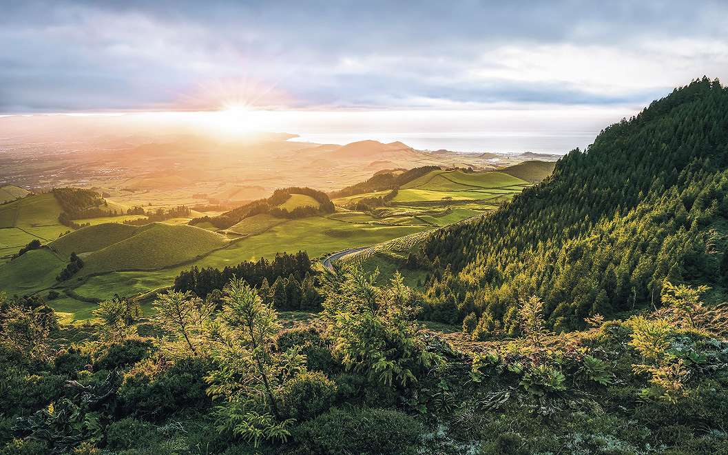 Sao Miguel dombjai fotótapéta