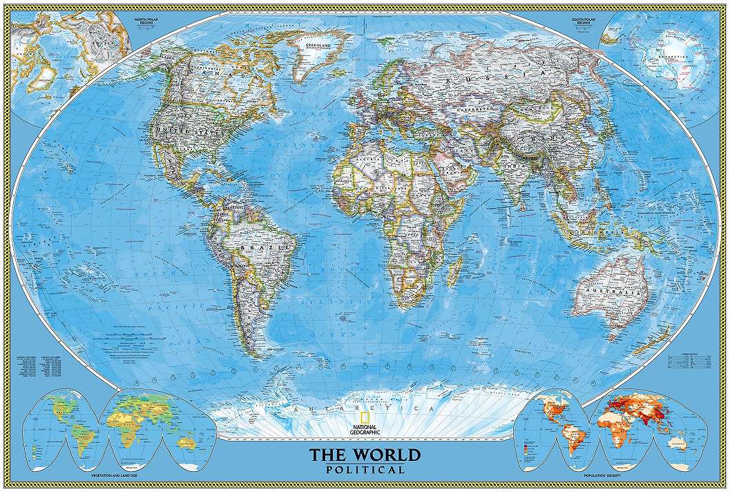 Színes fotótapéta világtérkép mintával