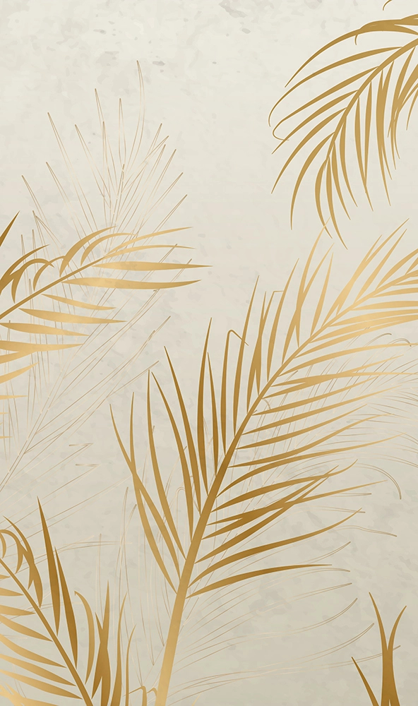 Egyedi pálmalevél mintás vinyl poszter tapéta 147cm (szélesség) X 249cm (magasság)