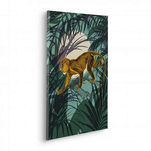 Trendi dzsungel és majom mintás vászonkép 40x60