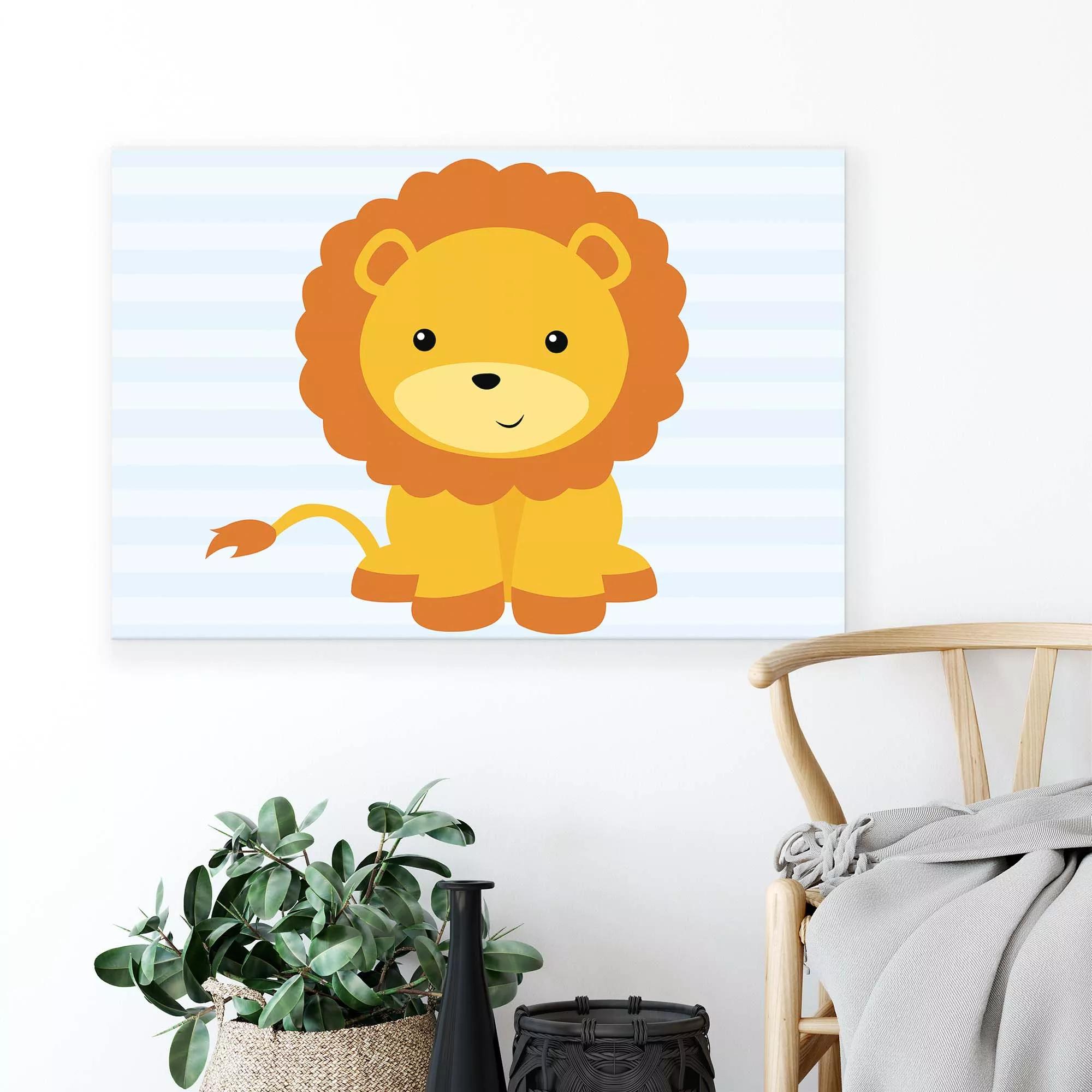 Vászonkép rajzolt oroszlán mintával gyerekszobába