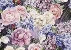 Vintage virágmintás fali poszter színes virágmintával 368x254 vlies