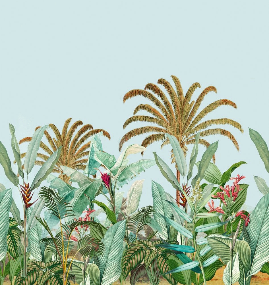 Vinyl fotótapéta bohém trópusi botanikus mintával