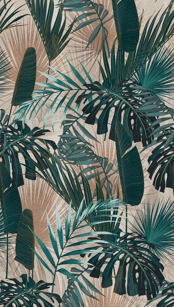 Vinyl mosható fotótapéta trópusi botanikus dzsungel mintával 