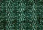 Zöld art deco geometrikus mintás poszter tapéta 368x254 vlies