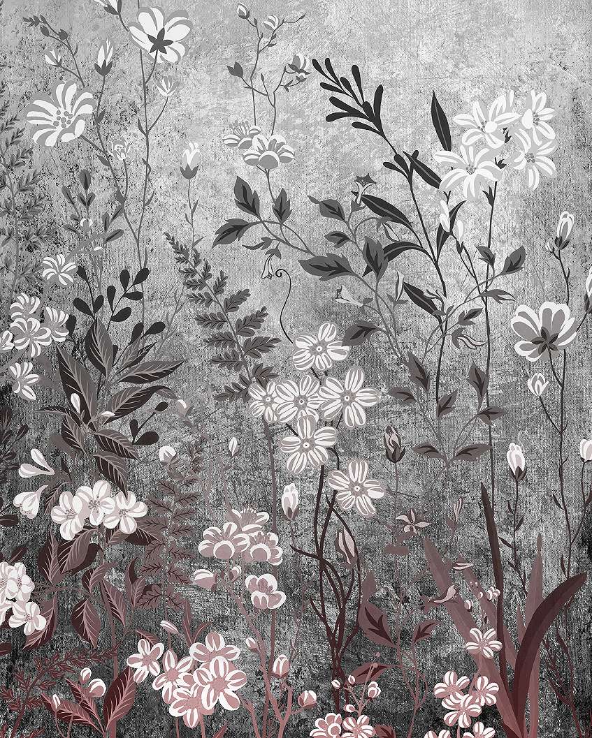 Vlies fotótapéta erdei virágos mintával