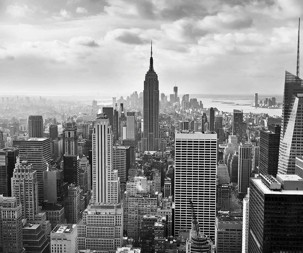 Vlies fotótapéta fekete fehér New York látképe mintával