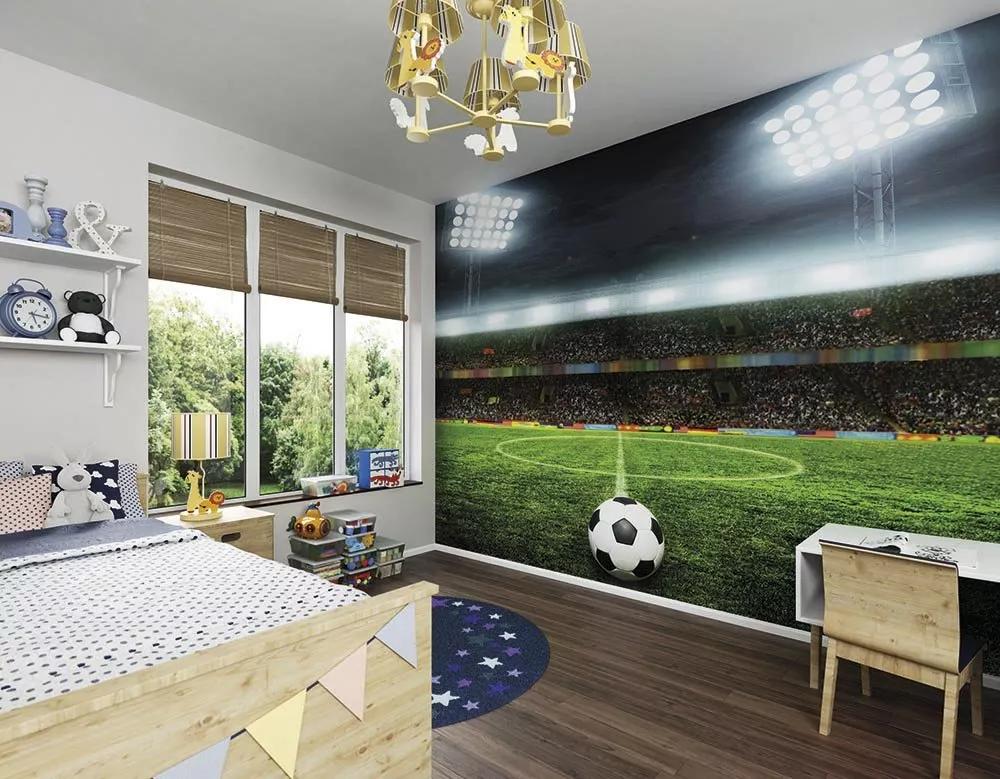 Vlies fali poszter gyerekszobába foci stadion mintával