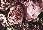 Óriás rózsa mintás fali poszter mályvás színvilágban 368x254 vlies