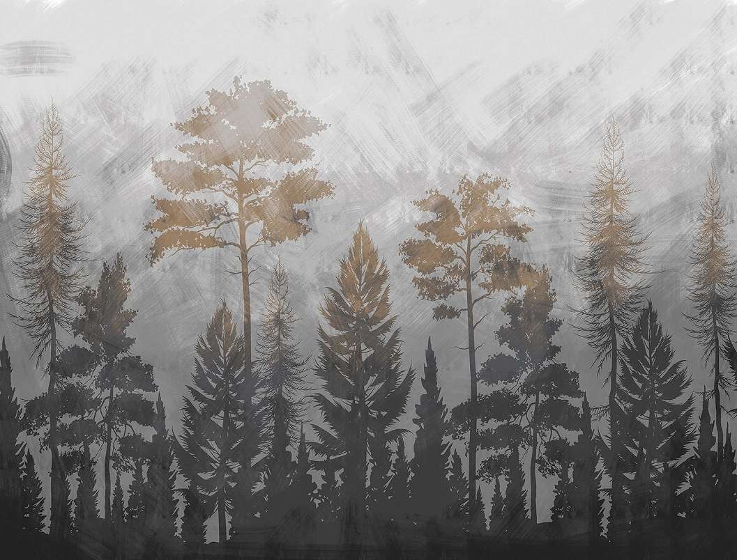 Vlies fotótapéta stilizált erdő mintával 368x254 vlies