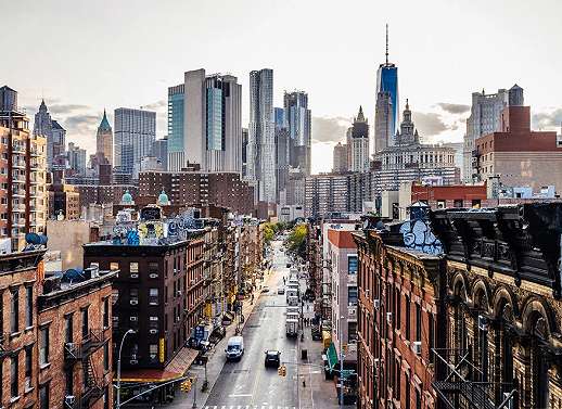 Vlies fotótapéta színes New York város látképével