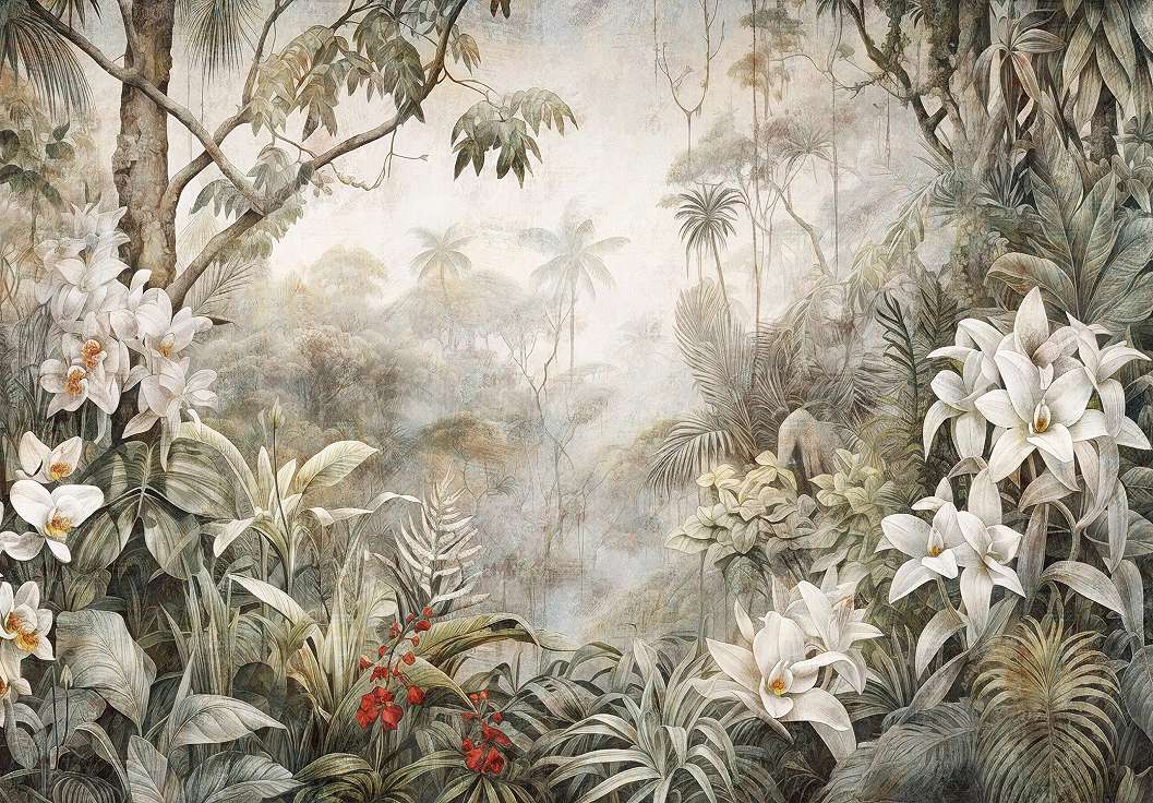 Vlies fotótapéta trópusi botanikus mintával 368x254 vlies