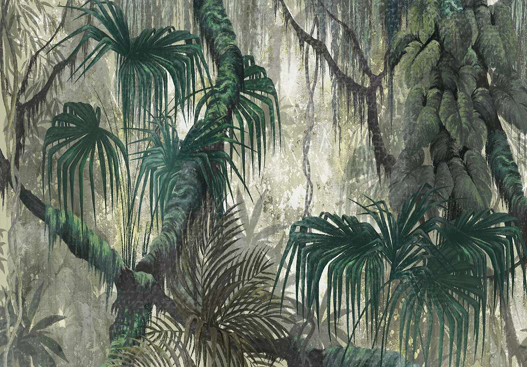 Vlies fotótapéta trópusi tájkép dzsungel mintával 368x254 vlies