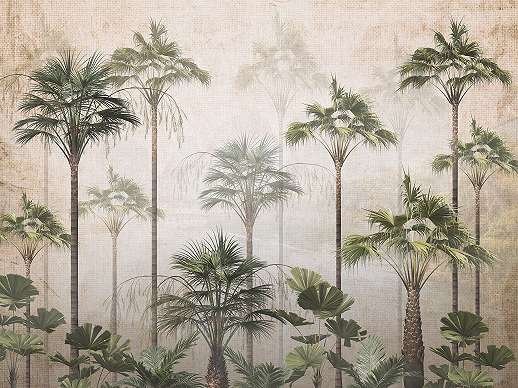 Vlies fotótapéta vintage hangulatú dzsungel pálmafa mintával 368x254 vlies