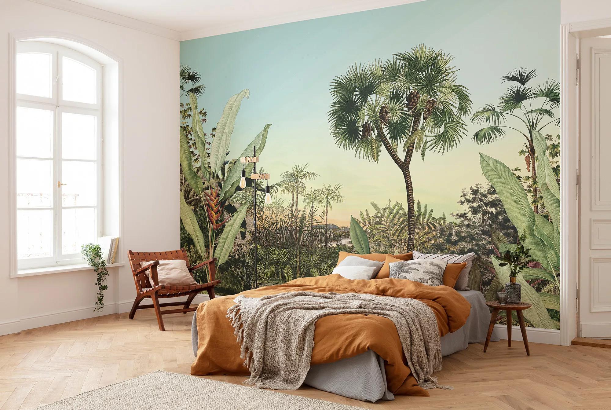 Modern trópusi dzsungel mintás vlies fali poszter