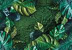 Modern zöld trópusi botanikus vlies fali poszter 368x254 vlies