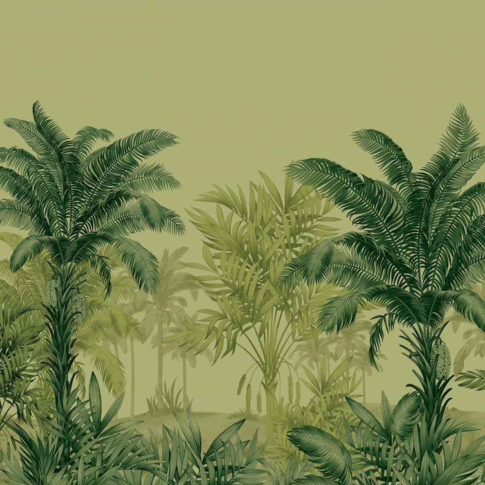 Zöld trópusi zsungel mintás Carl Robinson posztertapéta